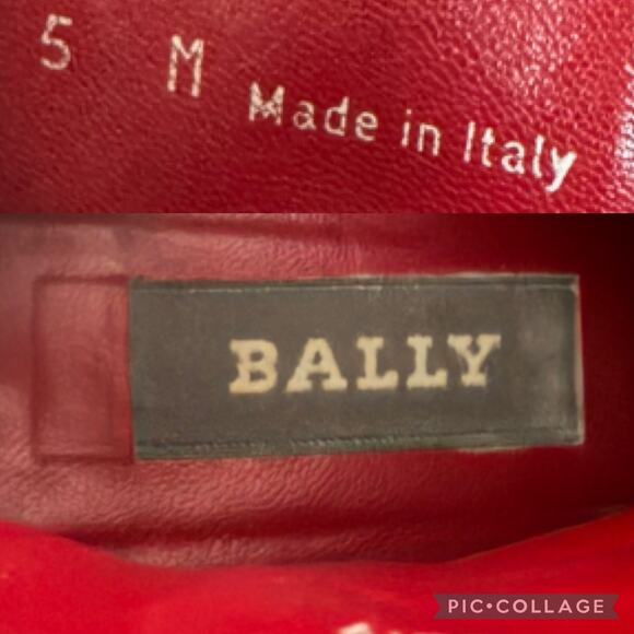 Vintage Bally Red Suede Stitch Detail Ankle Boots 5M Made in Italy Kitten Heel - Picture 10 of 13